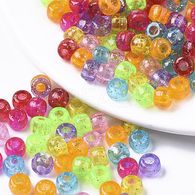 Transparent Acrylic European Beads MACR-N008-14-1
