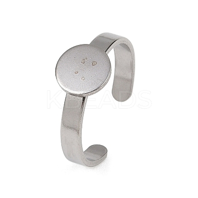 304 Stainless Steel Cuff Ring Components STAS-D372-04P-02-1