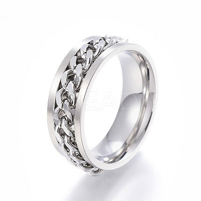 Tarnish Resistant 304 Stainless Steel Wide Band Rings LS-RJEW-G084-04P-21mm-1