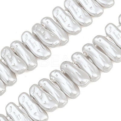 Electroplated Glass Pearl Beads Strands GL-CBA64F3-01C-1