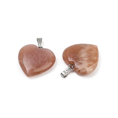 Natural Sunstone Pendants G-G956-B80-1