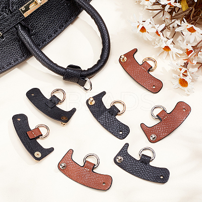 8Pcs 4 Colors PU Leather Undamaged Bag Triangle Buckle Connector FIND-WR0010-76-1