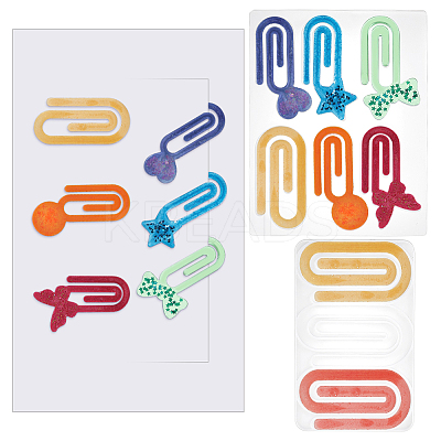 2Pcs 2 Styles Silicone Bookmark Molds DIY-PH0035-08-1