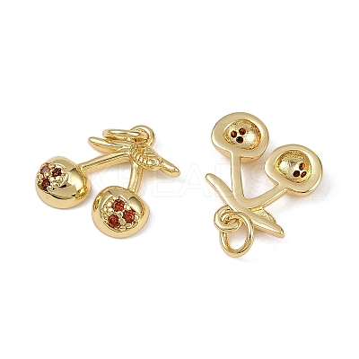 Brass Micro Pave Cubic Zirconia Pendants KK-I358-061G-B-1