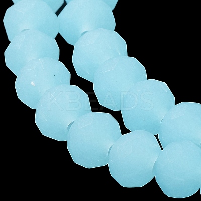 Imitation Jade Solid Color Glass Beads Strands EGLA-A034-J4mm-MD04-1