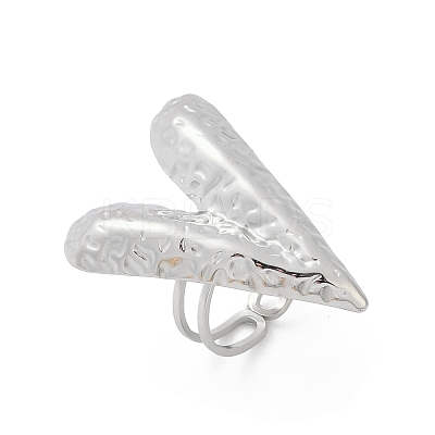 304 Stainless Steel Cuff Rings LS-RJEW-D306-05P-1
