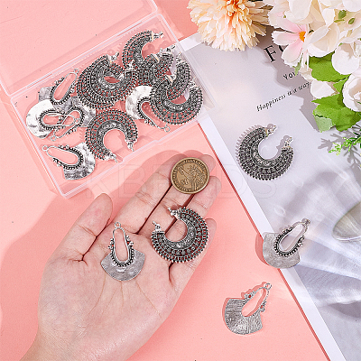 24Pcs 2 Styles Tibetan Style Zinc Alloy Pendants FIND-DR0001-47-1