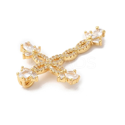 Rack Plating Brass Pave Cubic Zirconia Pendants KK-R144-14G-1