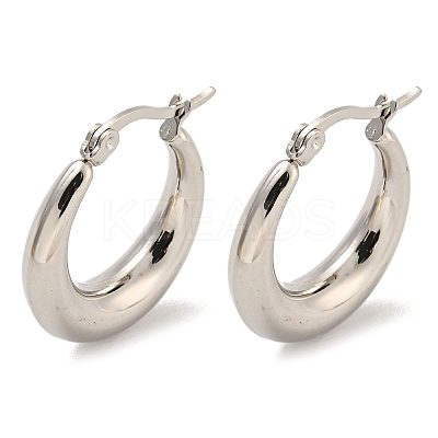 Tarnish Resistant 202 Stainless Steel Hoop Earring EJEW-H003-19P-01-1