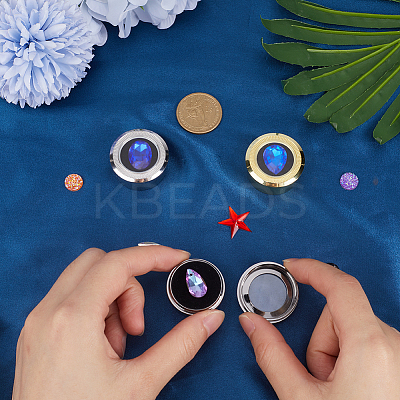 3Pcs 3 Colors Alloy Steel Loose Diamond Boxes CON-GF0001-16-1
