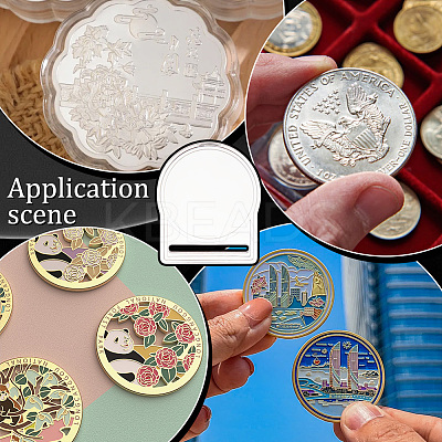 Transparent Acrylic Commemorative Coin Display Box ODIS-WH0030-96A-1