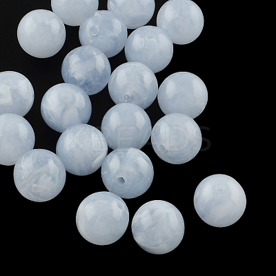 Round Imitation Gemstone Acrylic Beads X-OACR-R029-8mm-31-1