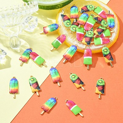30Pcs 3 Styles Printed Alloy Pendants PALLOY-CJ0002-49-1
