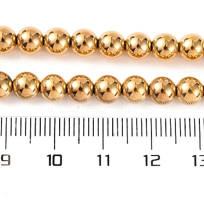 Electroplated Synthetic Non-magnetic Hematite Beads Strands G-H027-C01-04-1