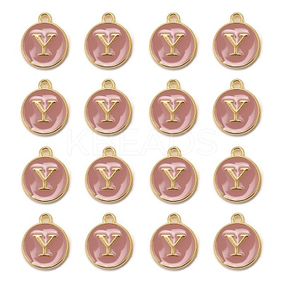 Golden Plated Alloy Enamel Charms ENAM-S118-07Y-1