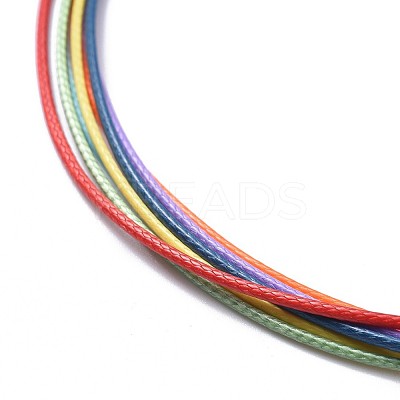 Waxed Polyester Cord Choker Necklaces NJEW-JN02429-1