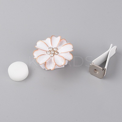 Zinc Alloy with Rhinestones Car Perfume Decoration Set DIY-TAC0011-03B-1