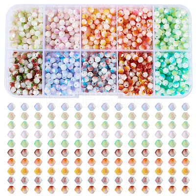 100G 10 Colors Baking Paint Glass Seed Beads SEED-TA0001-48-1