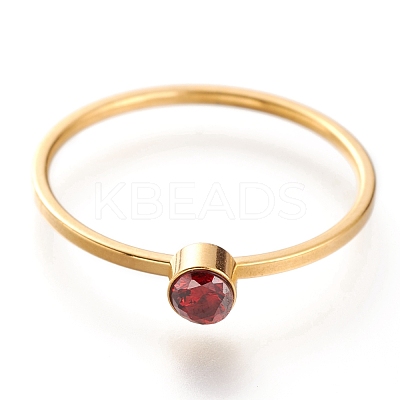 Ion Plating(IP) 304 Stainless Steel Finger Rings RJEW-B0005-7-03G-1