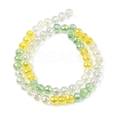 Electroplate Glass Beads Strands EGLA-D300-06-6mm-21-1