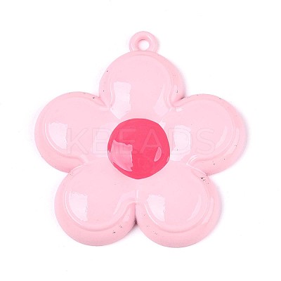 Spray Painted Alloy and Enamel Big Pendants PALLOY-T092-80F-1