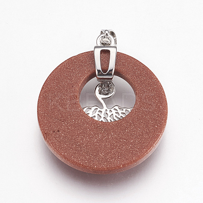 Synthetic Goldstone Pendants KK-F751-B09-1