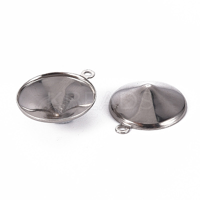 Tarnish Resistant 201 Stainless Steel Pendant Rhinestone Settings STAS-Q239-017B-1