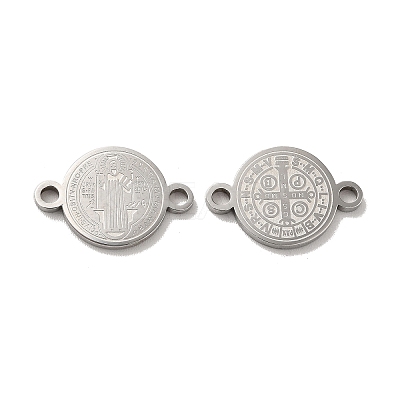 Tarnish Resistant Religion 304 Stainless Steel Connector Charms STAS-C074-03A-P-1