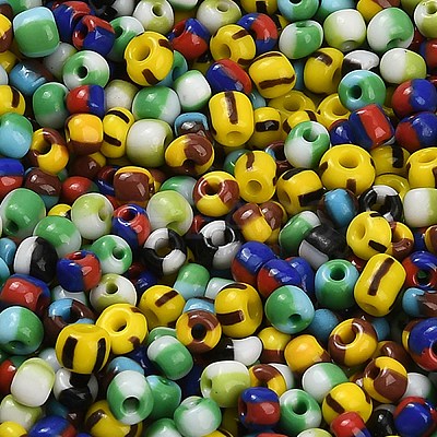 6/0 Opaque Colours Seep Glass Beads SEED-P002-16-1