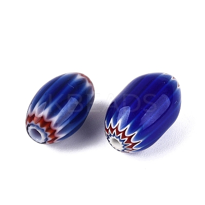 Handmade Millefiori Glass Barrel Beads LS-LA-N002-04D-1