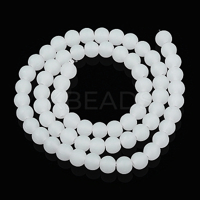 Imitation Jade Glass Beads Strands GLAA-T032-J6mm-MD01-1
