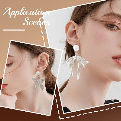 120Pcs 3 Size Iron Stud Earring Findings STAS-SP0001-51P-1