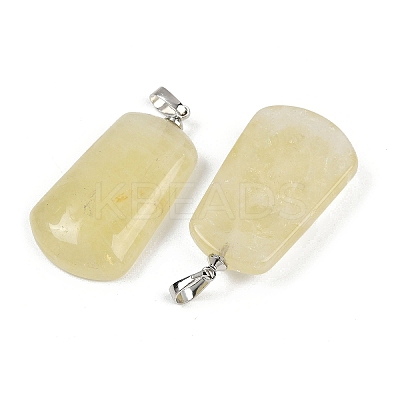 Natural Lemon Quartz Pendants G-I387-01A-P-1