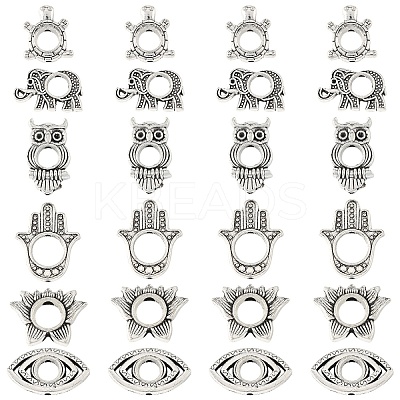 30Pcs 6 Styles Alloy Spacer Beads FIND-YW0007-82-1