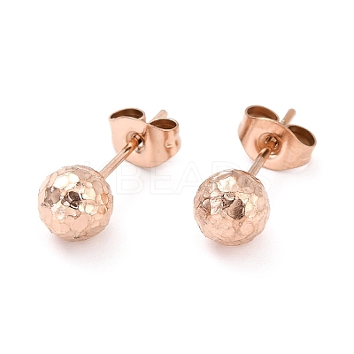 Ion Plating(IP) 304 Stainless Steel Stud Earring Findings STAS-I183-09A-RG-1