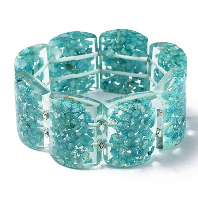 Natural Calcite & Synthetic Opal Stretch Bracelets BJEW-G702-02-1