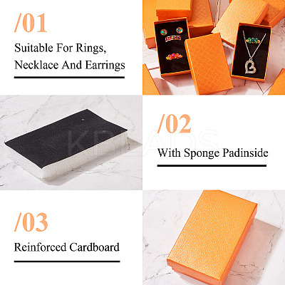 Rectangle Cardboard Paper Jewelry Box LS-CON-TAC0015-01G-1