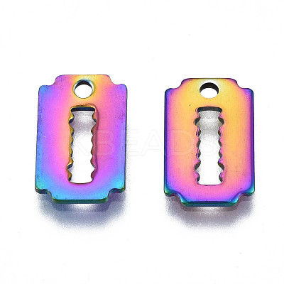 Ion Plating(IP) 201 Stainless Steel Charms STAS-S119-146-1