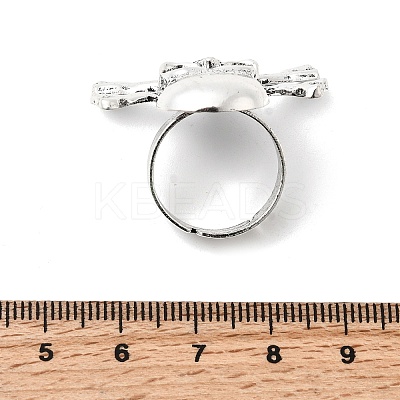 Halloween Adjustable Alloy Finger Rings RJEW-C147-01A-AS-1