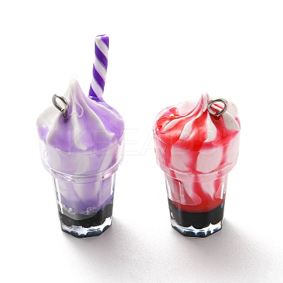Translucent Resin Pendants RESI-D067-01K-1