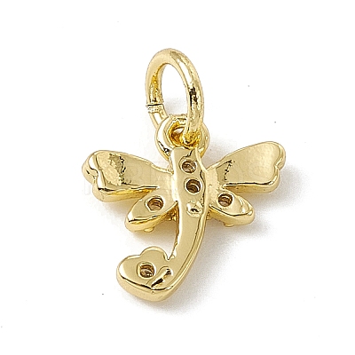 Brass Micro Pave Cubic Zirconia Charms ZIRC-F132-21G-1