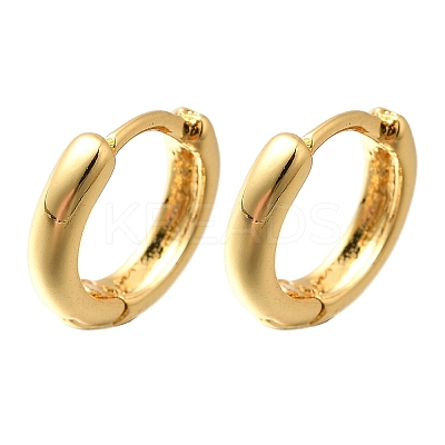 Rack Plating Ring Brass Hoop Earrings for Women EJEW-C125-09G-1