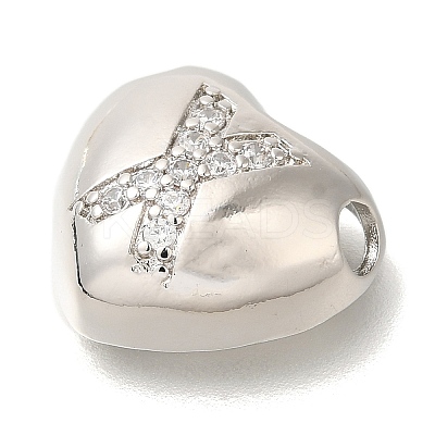 Rack Plating Brass Micro Pave Cubic Zirconia Pendants KK-I722-04P-X-1