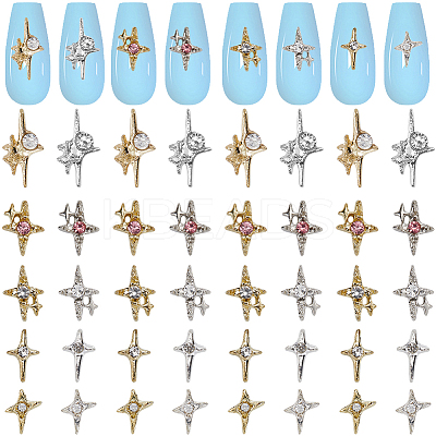 Star Alloy Rhinestone Cabochons MRMJ-CP0001-43C-1