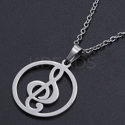 Non-Tarnish 201 Stainless Steel Pendant Necklaces LS-NJEW-S105-JN530-45-1-1