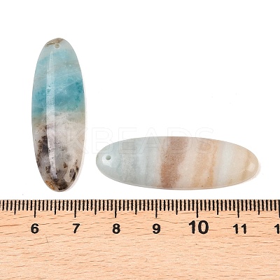 Natural Flower Amazonite Pendants G-K381-14C-1