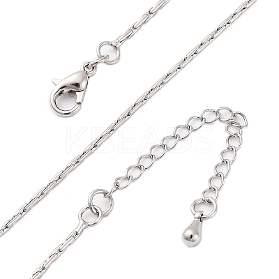 Brass Boston Link Chains Necklaces for Women NJEW-D302-59P-1