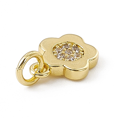 Brass Micro Pave Cubic Zirconia Charms ZIRC-F132-65G-1