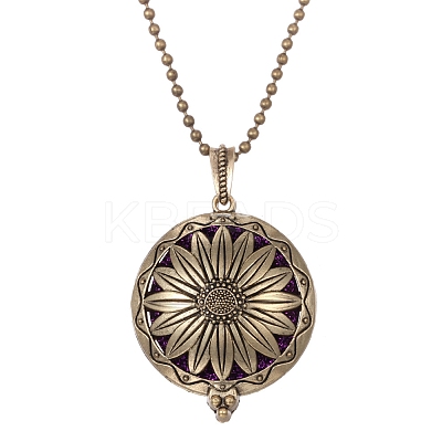 Antique Bronze Alloy Magnetic Locket Necklaces PW-WG67297-04-1