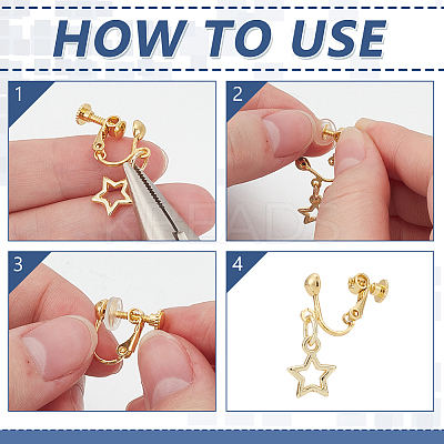 Brass Screw On Clip-on Earring Findings KK-ME0001-87-1